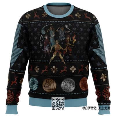 Black Avatar The Last Airbender Ugly Christmas Sweater