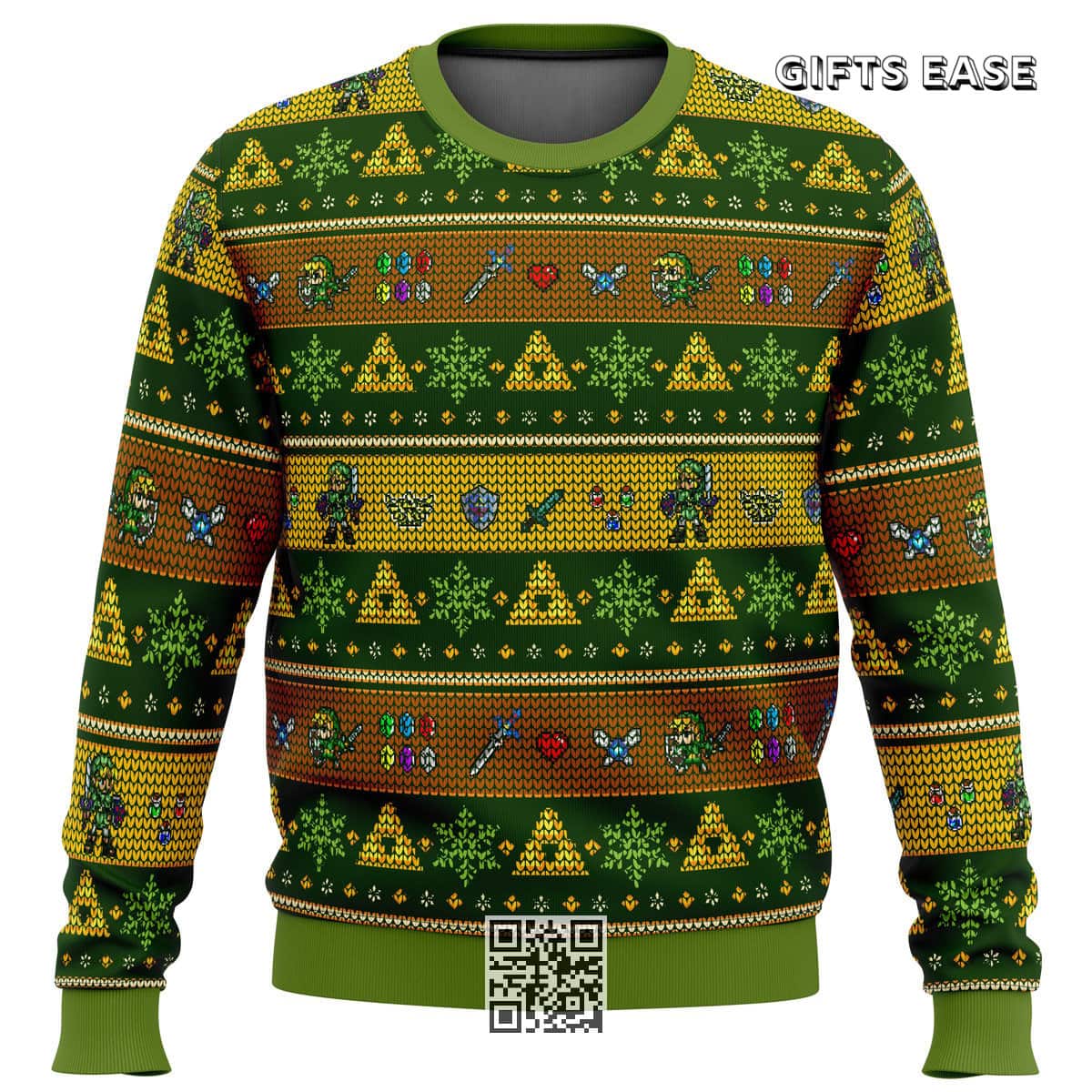 Legend Of Zelda Ugly Christmas Sweater Link Adventure Snowflakes Pattern Legend Of Zelda Ugly Christmas Sweater Link Adventure Snowflakes Pattern