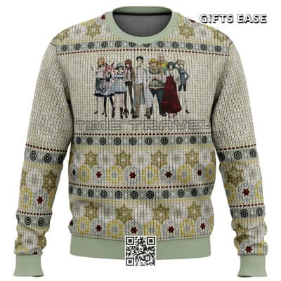 Steins Gate Ugly Christmas Sweater The Elite Team Time Travel