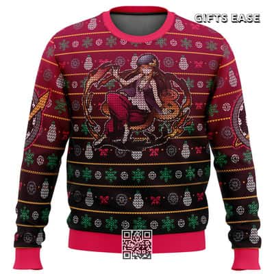 Kurisu Makise Steins Gate Ugly Christmas Sweater Xmas Pattern