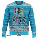 Cool Mighty Morphin Chibis Power Rangers Ugly Christmas Sweater