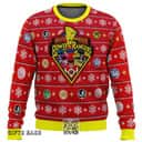 Red Mighty Morphin Power Rangers Ugly Christmas Sweater