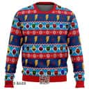 Mighty Helmets Power Rangers Ugly Christmas Sweater Snowflakes Pattern