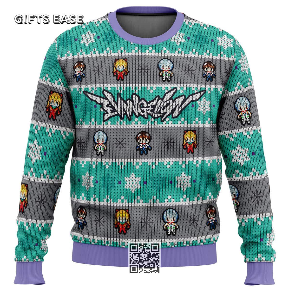 Cool Evangelion Units Neon Genesis Evangelion Ugly Christmas Sweater Cool Evangelion Units Neon Genesis Evangelion Ugly Christmas Sweater