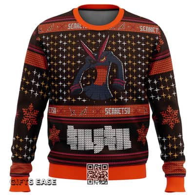 Black And Orange Senketsu Kill La Kill Ugly Christmas Sweater