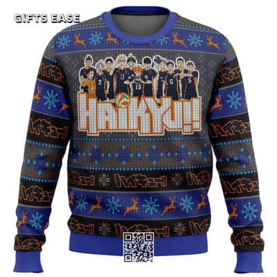 Karasuno High Haikyuu Ugly Christmas Sweater Character