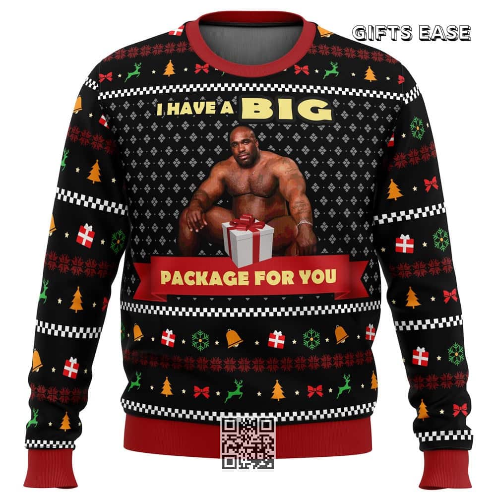 Funny Barry Wood Ugly Christmas Sweater I Have A Big Package For You Funny Barry Wood Ugly Christmas Sweater I Have A Big Package For You