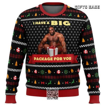 Funny Barry Wood Ugly Christmas Sweater I Have A Big Package For You