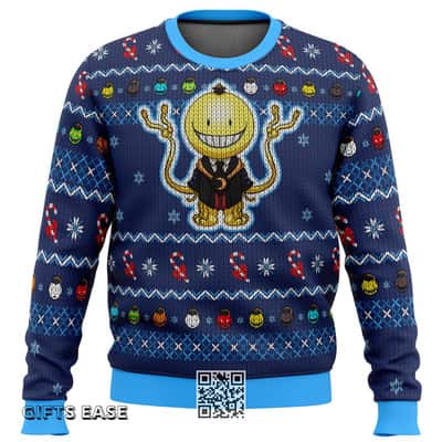 Funny Koro Sensei Tentacles Assassination Classroom Ugly Christmas Sweater