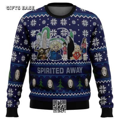 Studio Ghibli Spirited Away Ugly Christmas Sweater Xmas Pattern