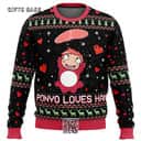 Studio Ghibli Ugly Christmas Sweater Ponyo Loves Ham Miyazaki