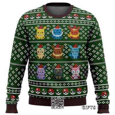 Cute Pokemon Eevee Eeveelutions Ugly Christmas Sweater