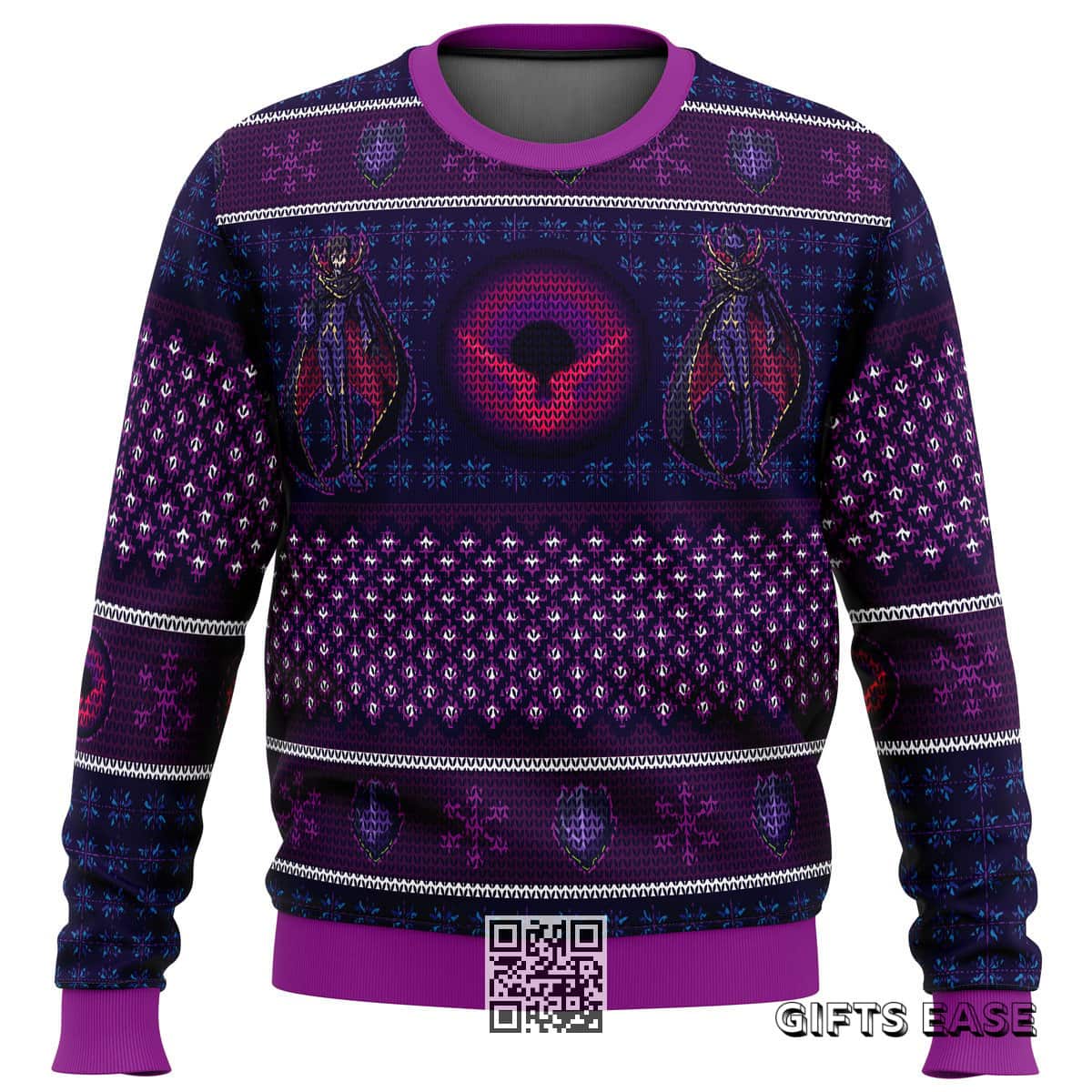 Zero Lelouch Code Geass Ugly Christmas Sweater Gift For Friends Zero Lelouch Code Geass Ugly Christmas Sweater Gift For Friends