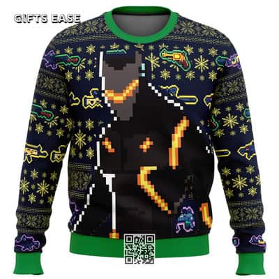 Fortnite Ugly Christmas Sweater Snowflakes Pattern
