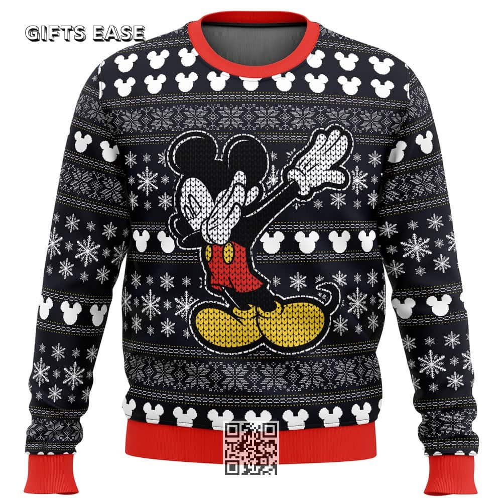 Cool Disney Mickey Dabbing Ugly Christmas Sweater Cool Disney Mickey Dabbing Ugly Christmas Sweater