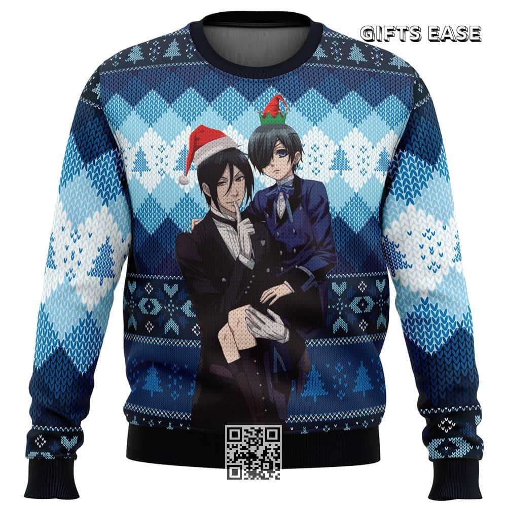 Black Butler Ugly Christmas Sweater Winter Gift Black Butler Ugly Christmas Sweater Winter Gift