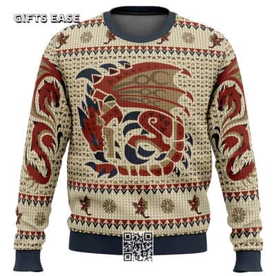 Rathalos Monster Hunter Ugly Christmas Sweater Winter Gift