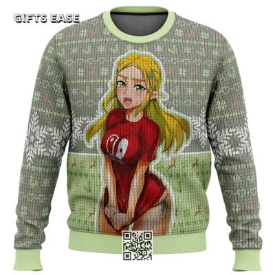 Ahegao Zelda Ugly Christmas Sweater Xmas Pattern