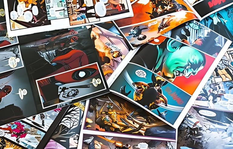 Comics book page background. Rostov-on-Don, Russia 