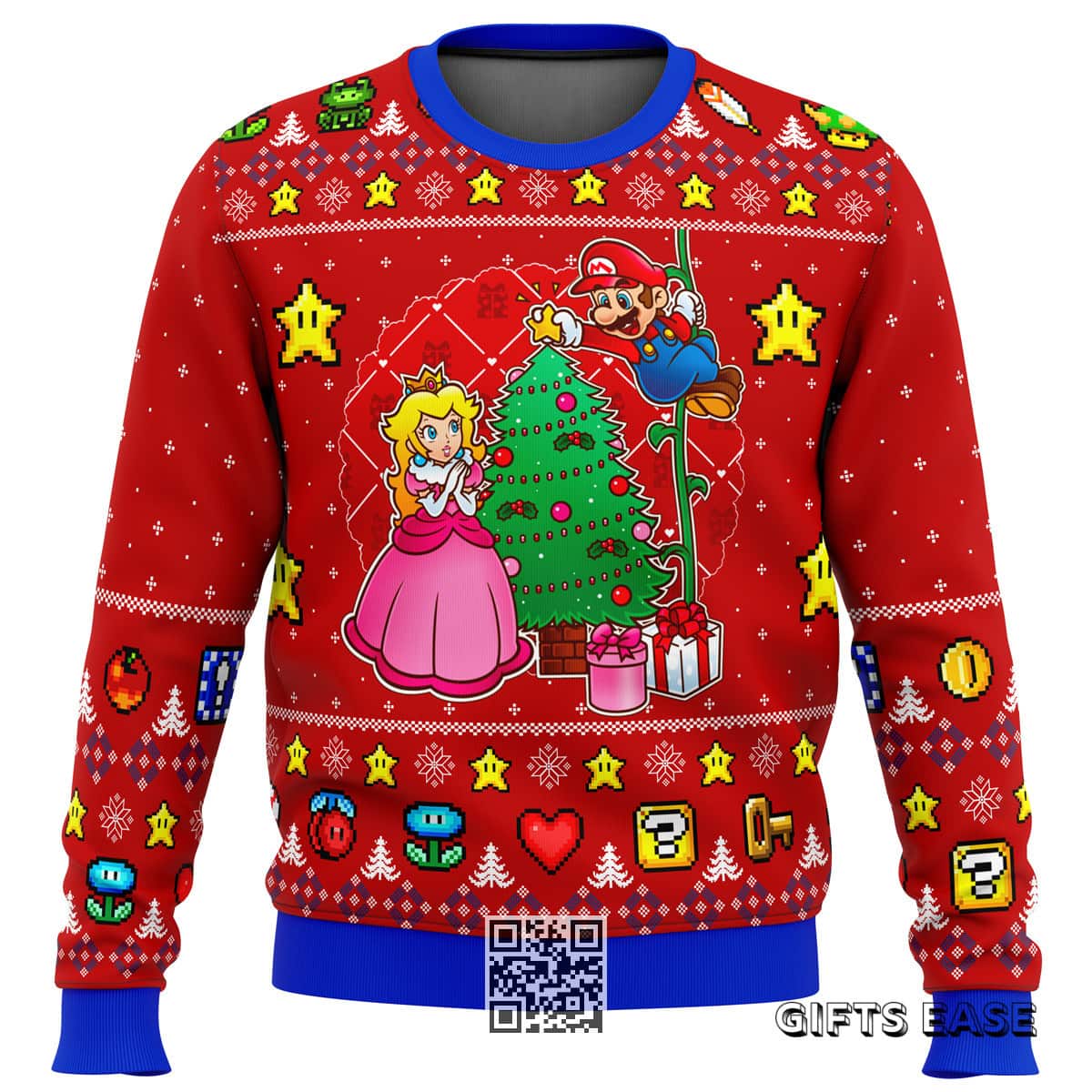 Super Mario Ugly Christmas Sweater Princess Peach Come And See The Christmas Tree Super Mario Ugly Christmas Sweater Princess Peach Come And See The Christmas Tree