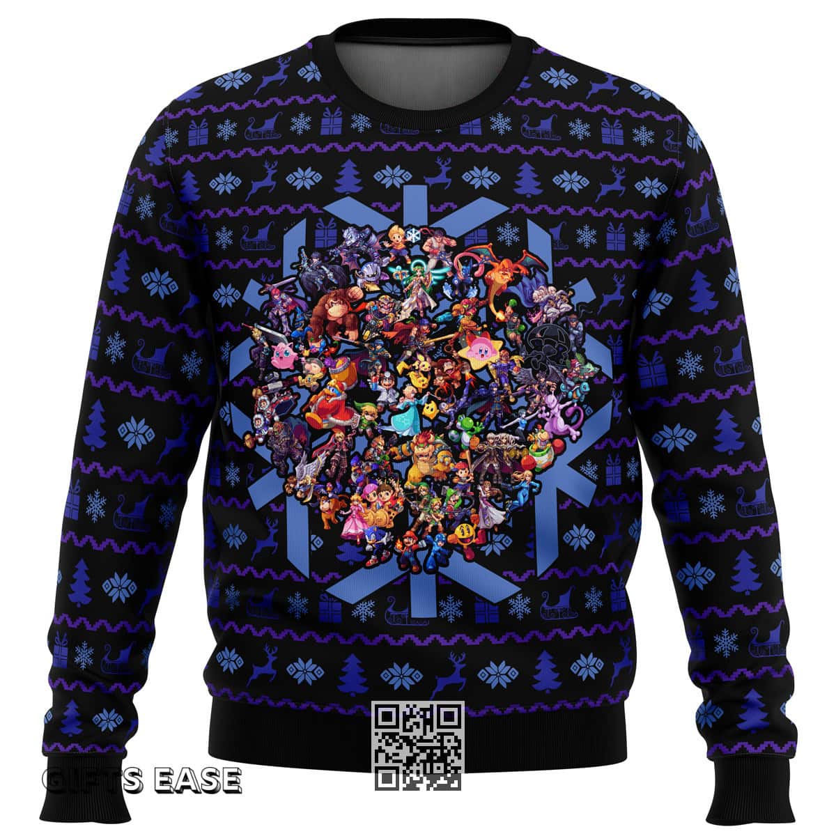 Smash Bros Characters Brawl Ugly Christmas Sweater Smash Bros Characters Brawl Ugly Christmas Sweater