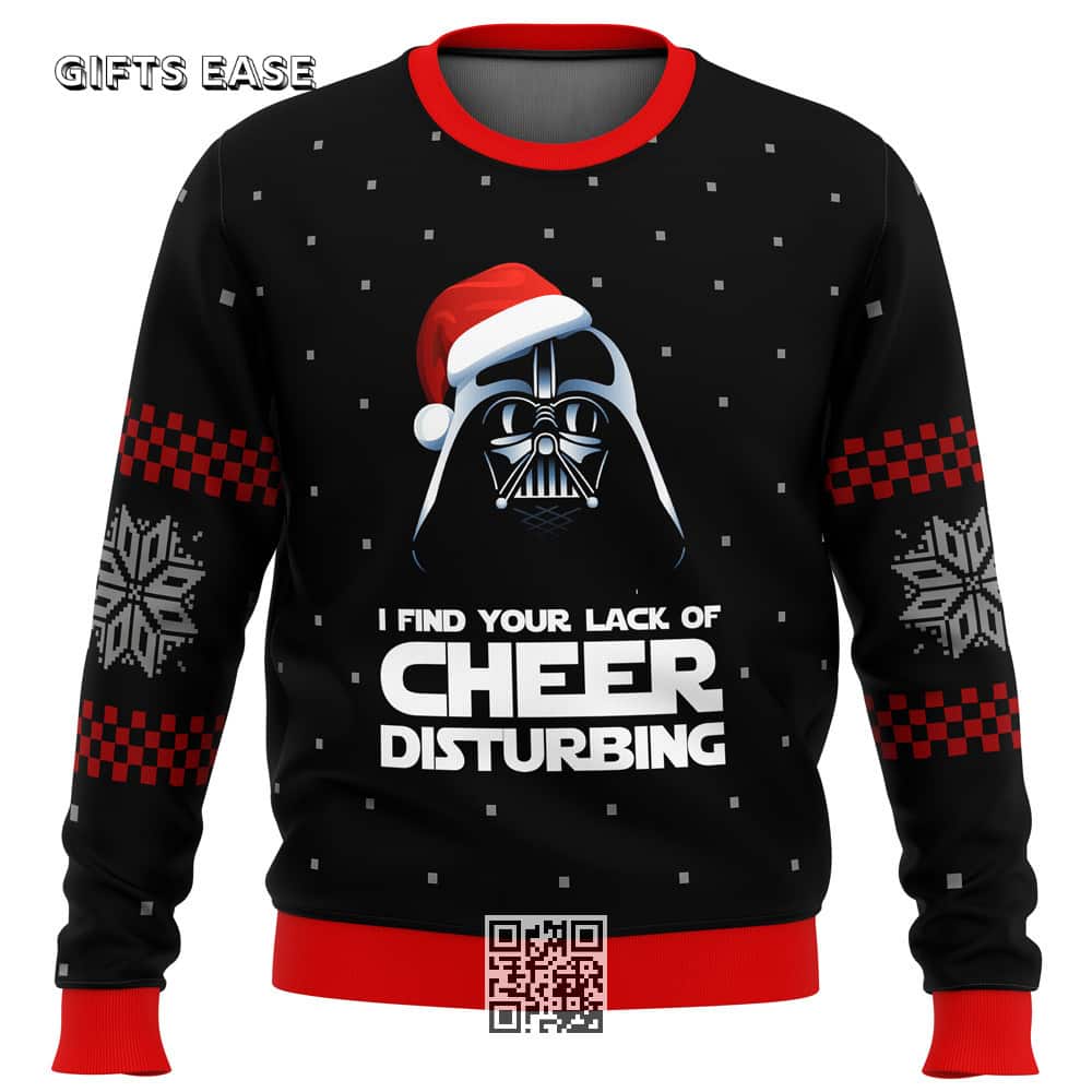 Star Wars Darth Vader Ugly Christmas Sweater I Find Your Lack Of Cheer Disturbing Star Wars Darth Vader Ugly Christmas Sweater I Find Your Lack Of Cheer Disturbing