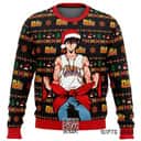 Black Red God Of High School Santa Jin Mori Ugly Christmas Sweater