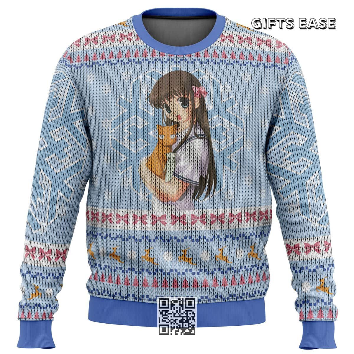 Blue Fruits Basket Tooru Honda Ugly Christmas Sweater Blue Fruits Basket Tooru Honda Ugly Christmas Sweater