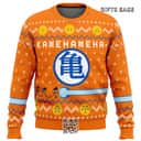 Orange Dragon Ball Z Kamehameha Ugly Christmas Sweater Orange Dragon Ball Z Kamehameha Ugly Christmas Sweater