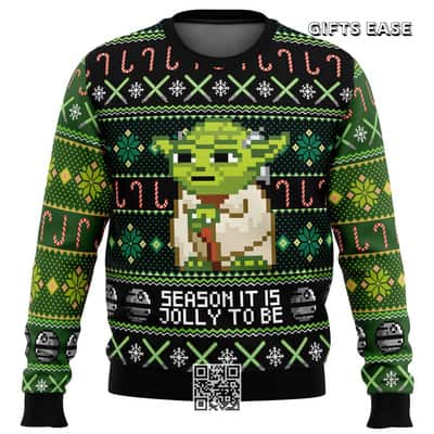 Yoda Star Wars Ugly Christmas Sweater Season It Is Jolly To Be