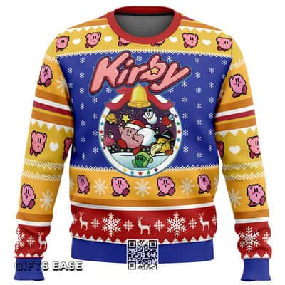 Cool Kirby Ugly Christmas Sweater Xmas Pattern