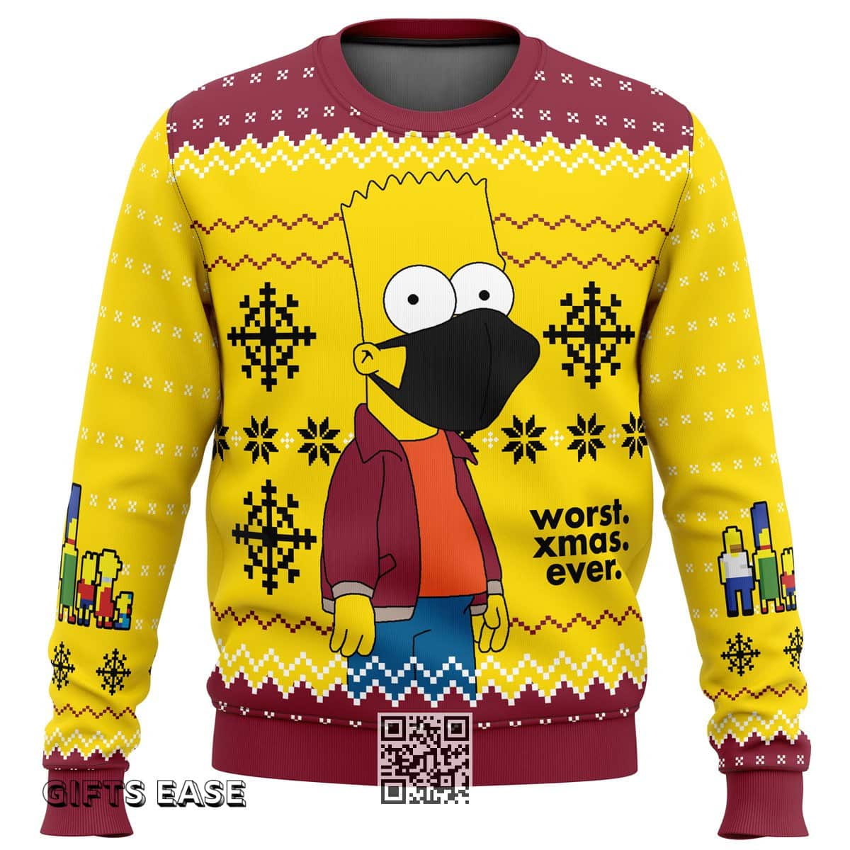 The Simpsons Ugly Christmas Sweater Worst Xmas Ever The Simpsons Ugly Christmas Sweater Worst Xmas Ever