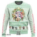 Light Green Magical Girls Puella Magi Madoka Magica Ugly Christmas Sweater Light Green Magical Girls Puella Magi Madoka Magica Ugly Christmas Sweater