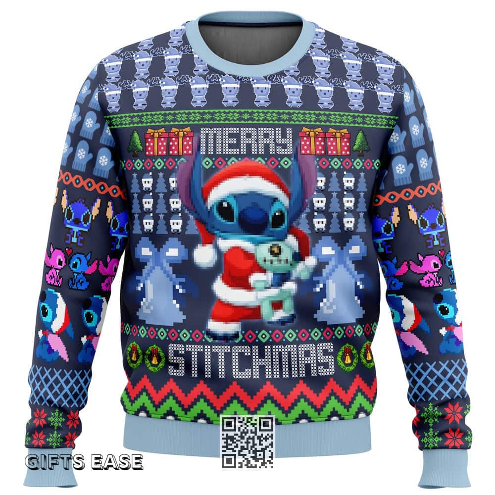 Lilo And Stitch Ugly Christmas Sweater Merry Stitchmas