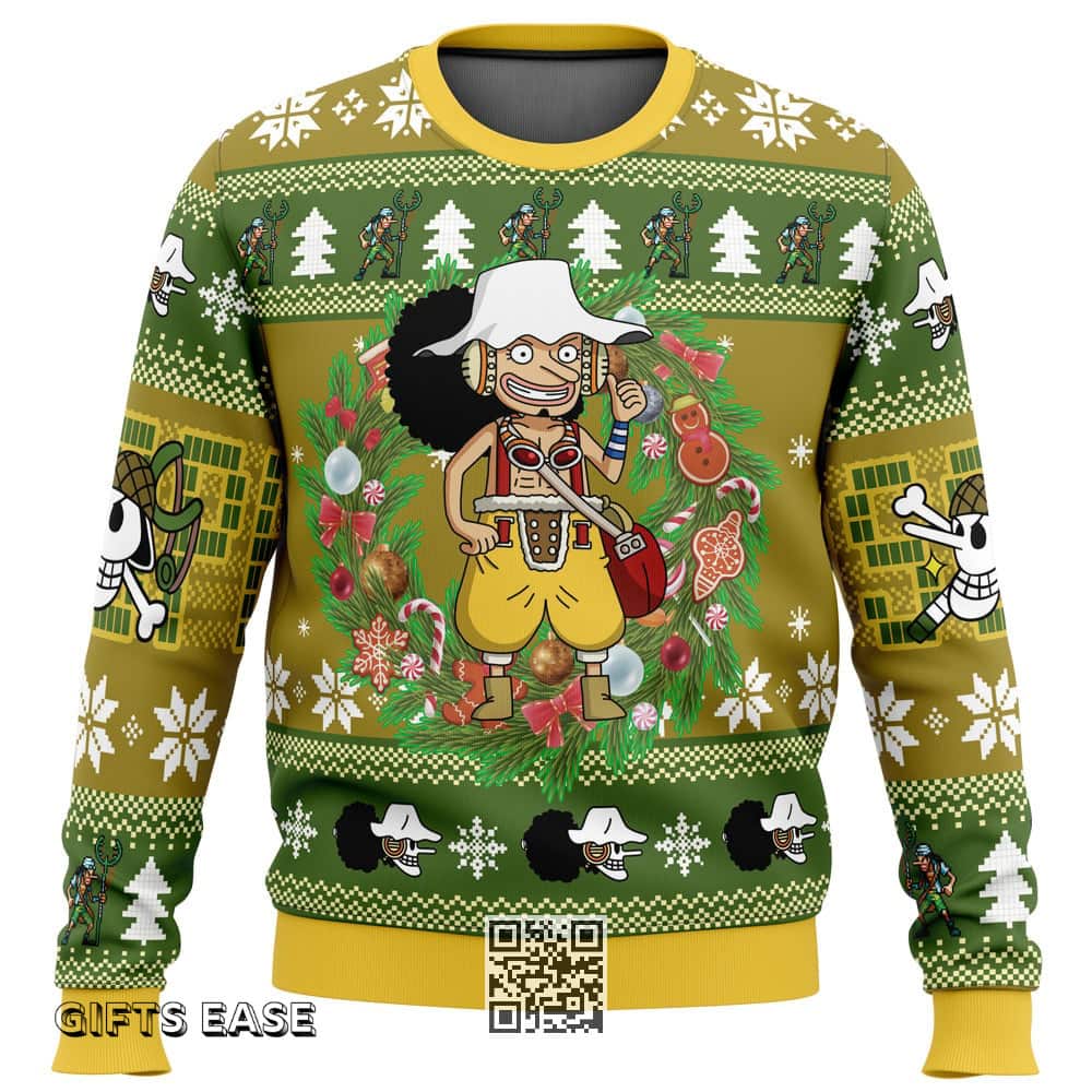 Usopp One Piece Ugly Christmas Sweater Xmas Gift Usopp One Piece Ugly Christmas Sweater Xmas Gift
