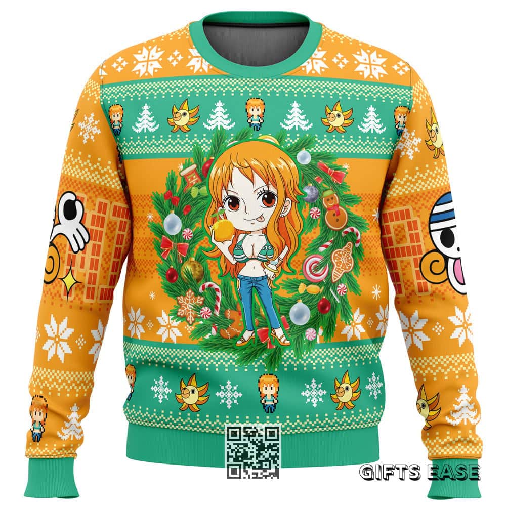 Cool Nami One Piece Ugly Christmas Sweater Cool Nami One Piece Ugly Christmas Sweater