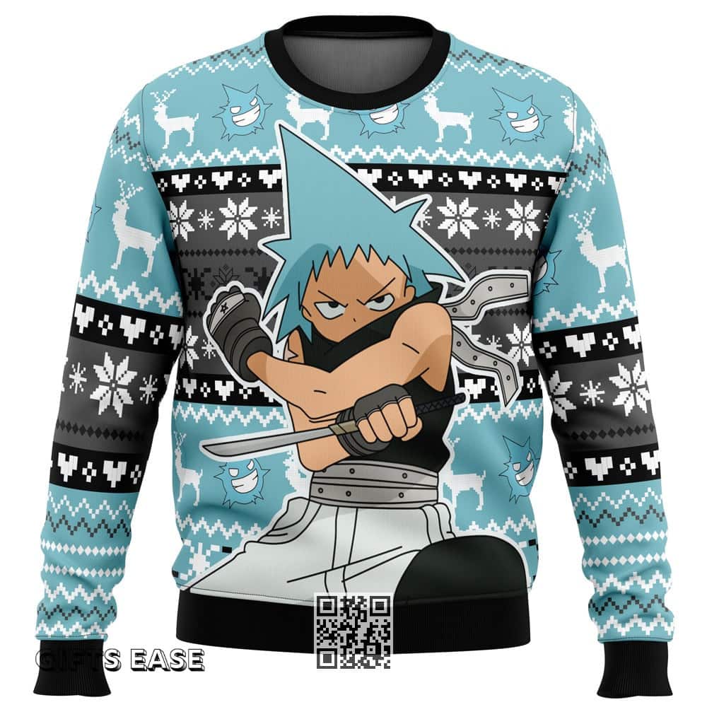 Black Star Soul Eater Ugly Christmas Sweater Xmas Pattern Black Star Soul Eater Ugly Christmas Sweater Xmas Pattern