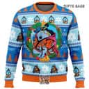 Jinbe One Piece Ugly Christmas Sweater Snowflakes Pine Trees