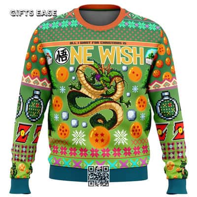 Shenron Dragon Ball Z Ugly Christmas Sweater All I Want For Christmas Is One Wish Shenron Dragon Ball Z Ugly Christmas Sweater All I Want For Christmas Is One Wish