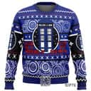 Doctor Who Ugly Christmas Sweater Wibbly Wobbly Timey Wimey Police Box Doctor Who Ugly Christmas Sweater Wibbly Wobbly Timey Wimey Police Box