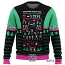 Black Green Christmas Squid Game Ugly Christmas Sweater Black Green Christmas Squid Game Ugly Christmas Sweater
