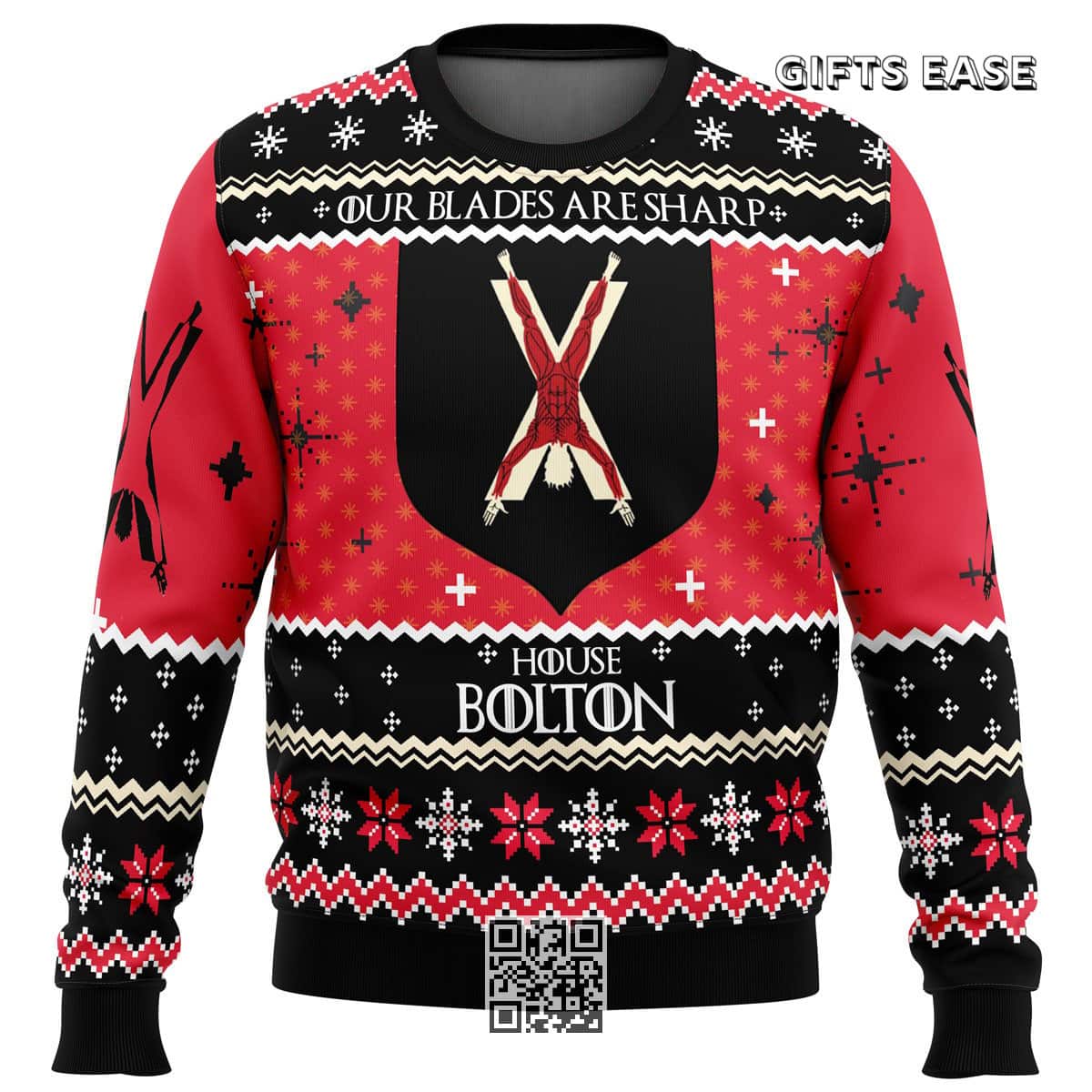 Game Of Thrones House Bolton Ugly Christmas Sweater Our Blades Are Sharp Game Of Thrones House Bolton Ugly Christmas Sweater Our Blades Are Sharp