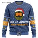 Halo Ugly Christmas Sweater Wake Me When You Need Presents Halo Ugly Christmas Sweater Wake Me When You Need Presents