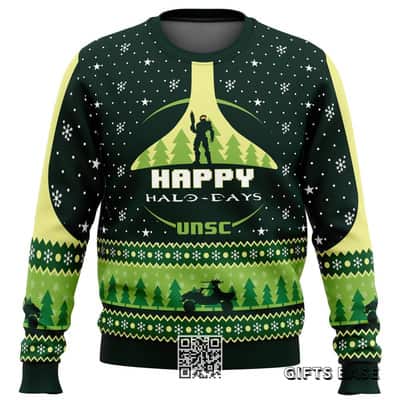 Halo Ugly Christmas Sweater Happy Halo Days UNSC