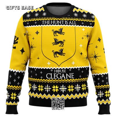 Game Of Thrones Ugly Christmas Sweater The Hunt Is All House Clegane