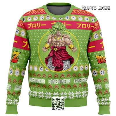 Broly Dragon Ball Z Ugly Christmas Sweater Kamehameha