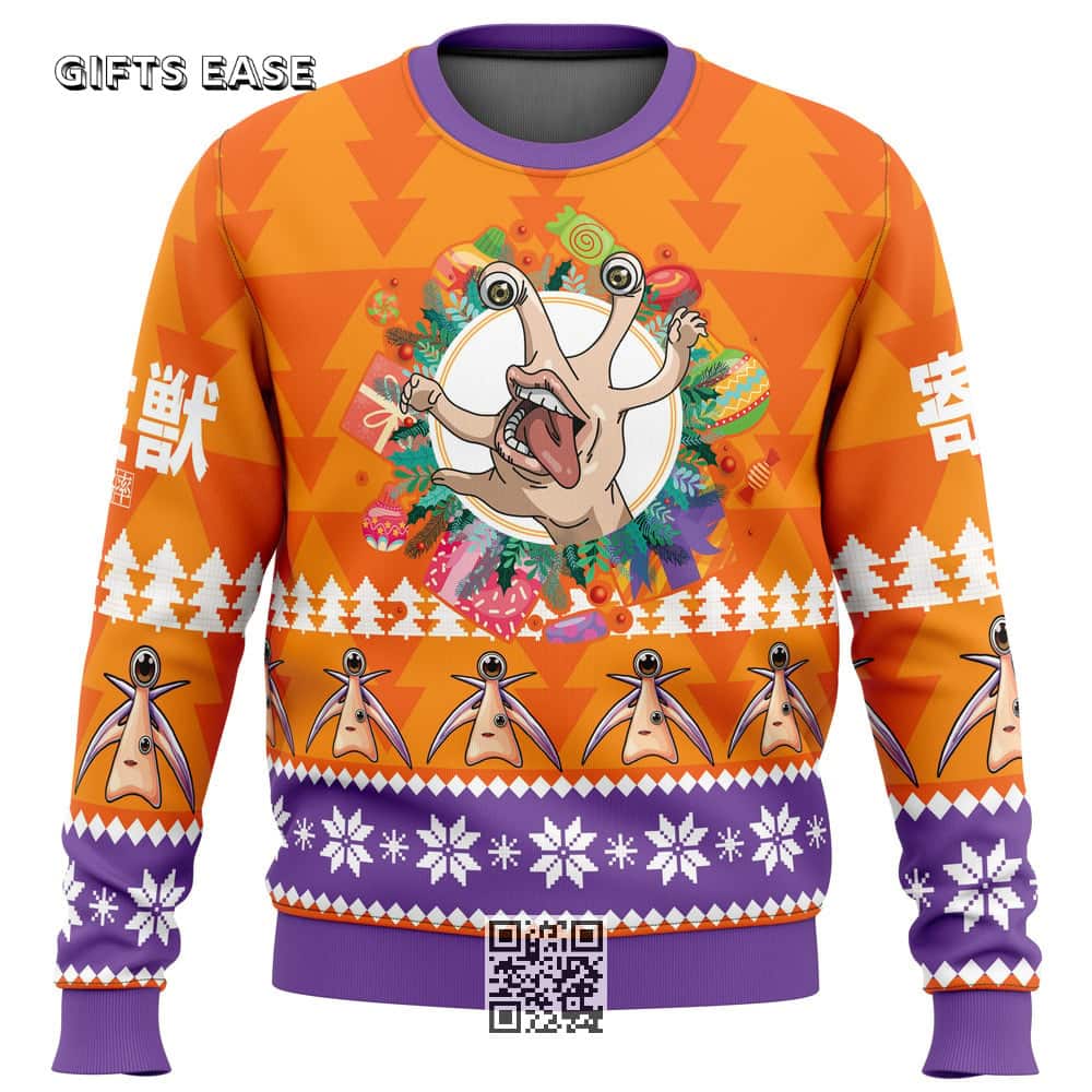 Orange Purple Parasyte Migi Ugly Christmas Sweater Orange Purple Parasyte Migi Ugly Christmas Sweater