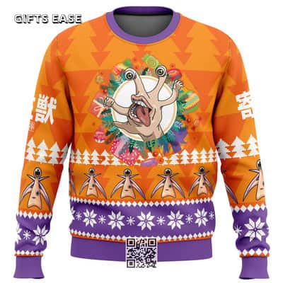 Orange Purple Parasyte Migi Ugly Christmas Sweater
