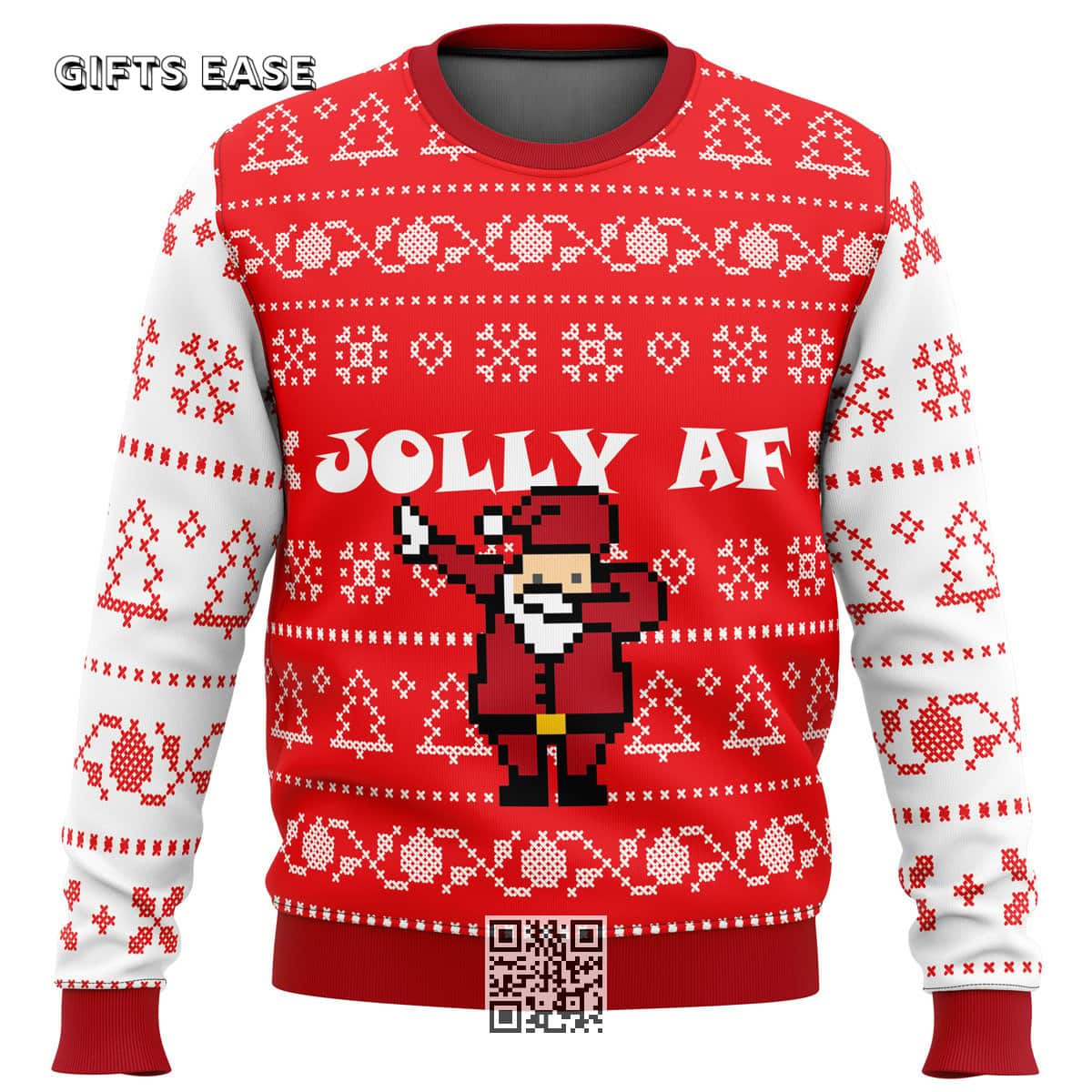 Jolly Af Ugly Christmas Sweater Xmas Pattern Jolly Af Ugly Christmas Sweater Xmas Pattern
