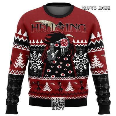 Black Red God With Us Hellsing Ugly Christmas Sweater